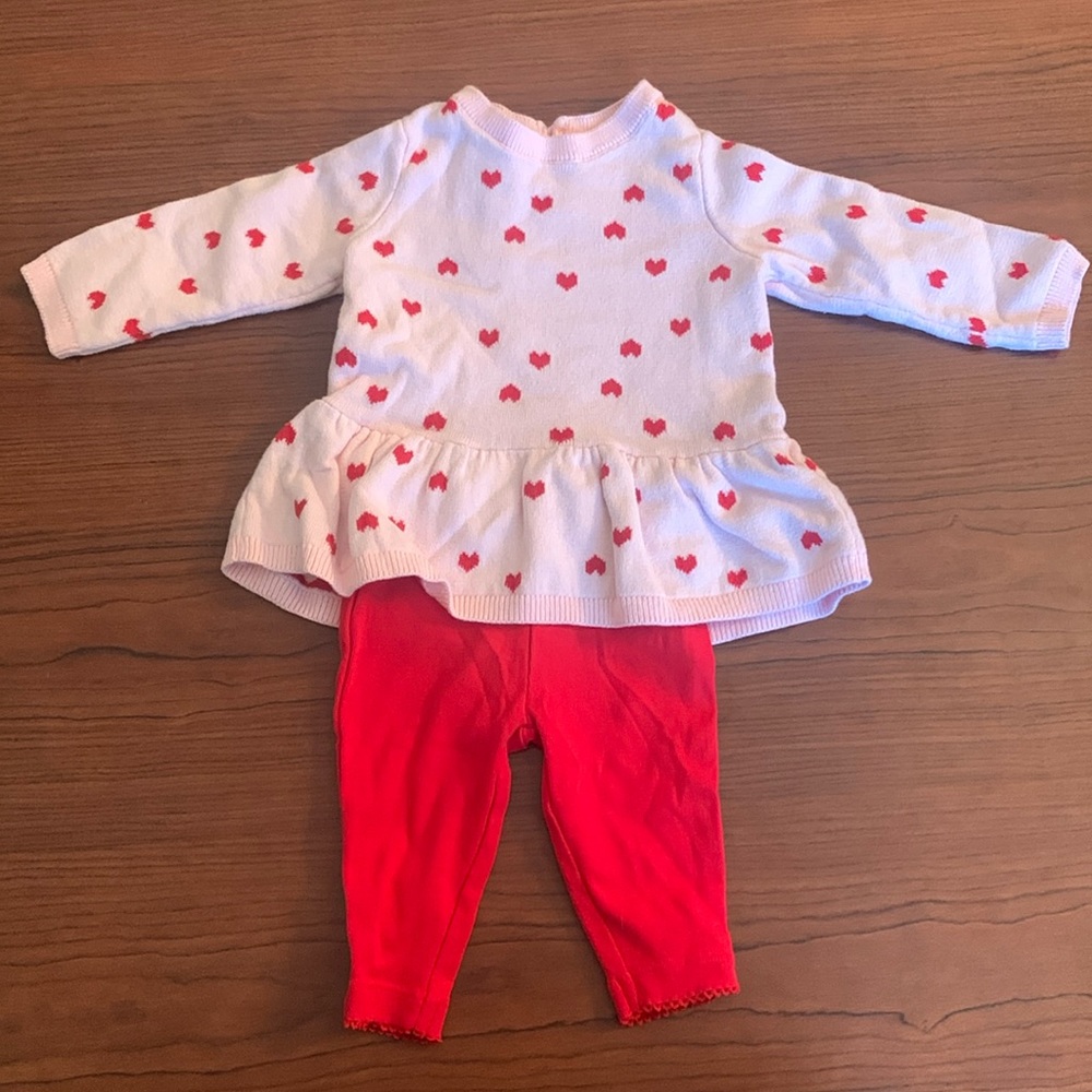 Carters LS sweater with pants set